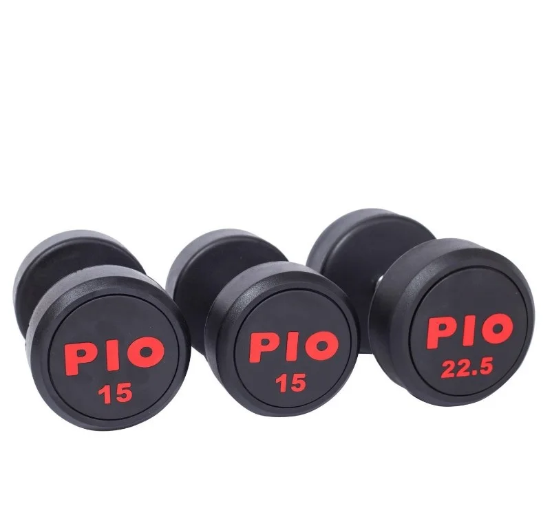 Роскошные круглые резиновые гантели IRONBULL железные