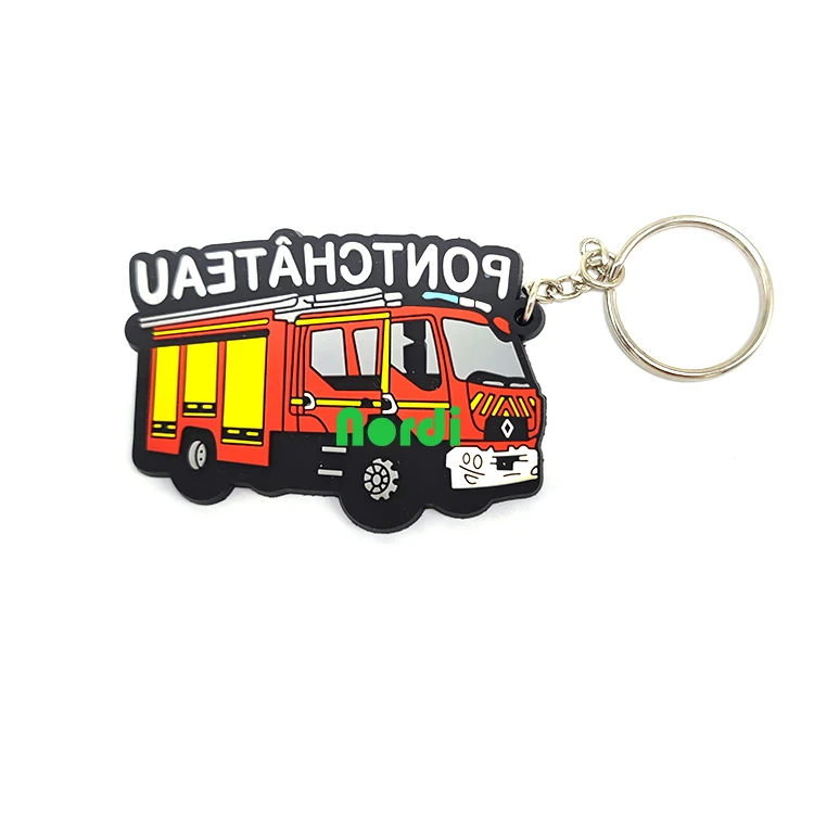 New product fashional design custom motor bike key chain,PVC key tag with metal ring