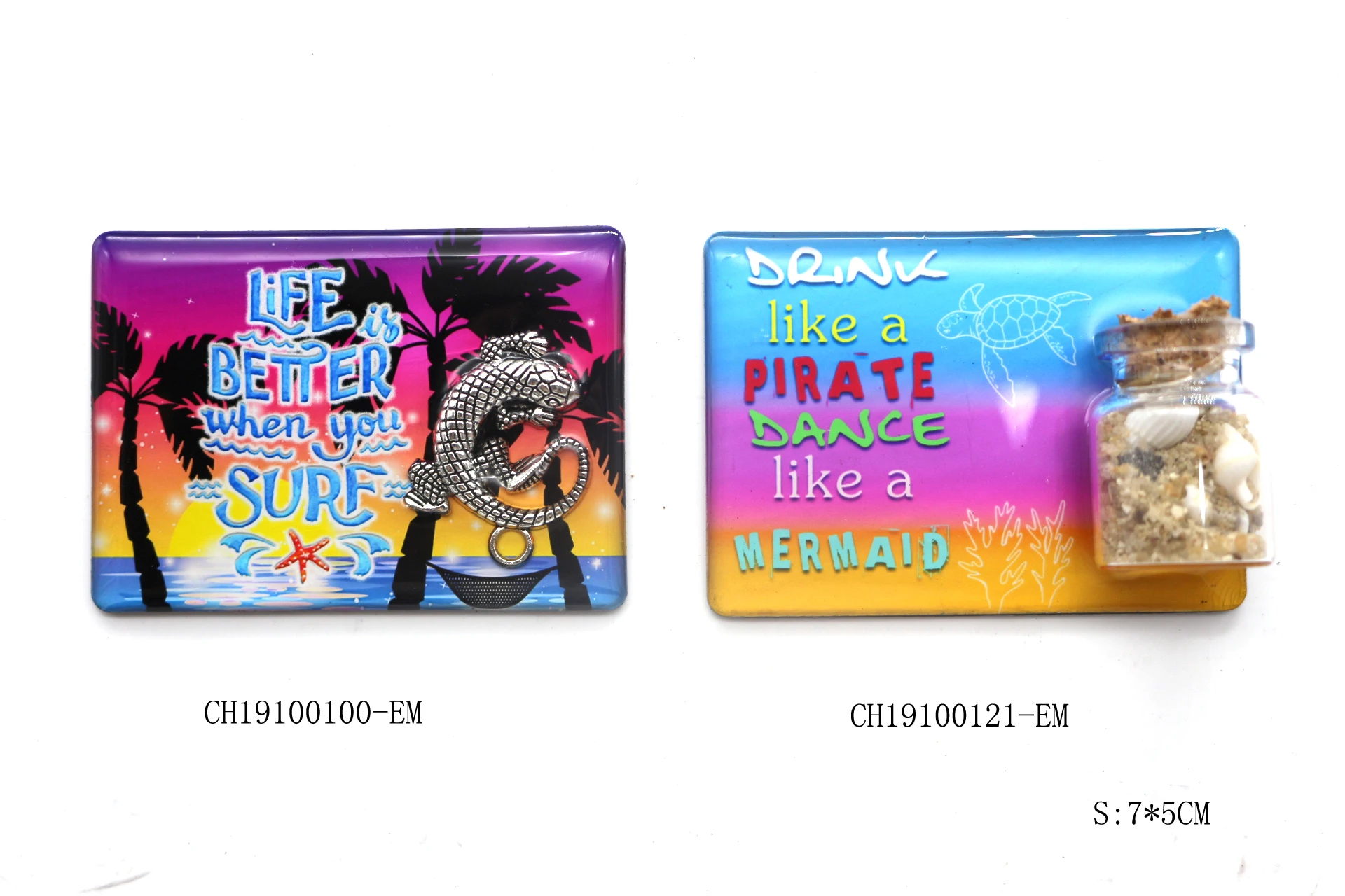 mini bottle tourist souvenir magnet beach fridge magnet