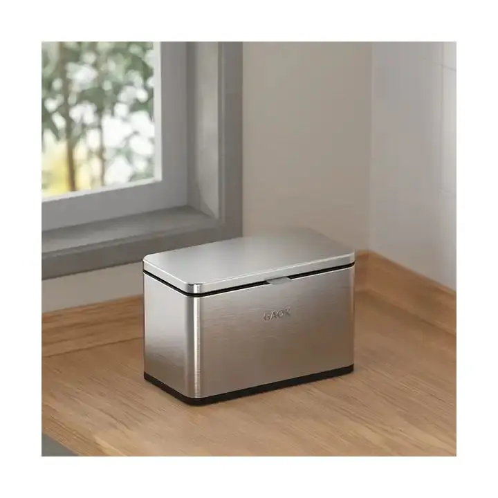 HOT high quality Europe and America table bin stainless steel trash can 3/6L for Bathroom Toilet Kitchen Waste table top