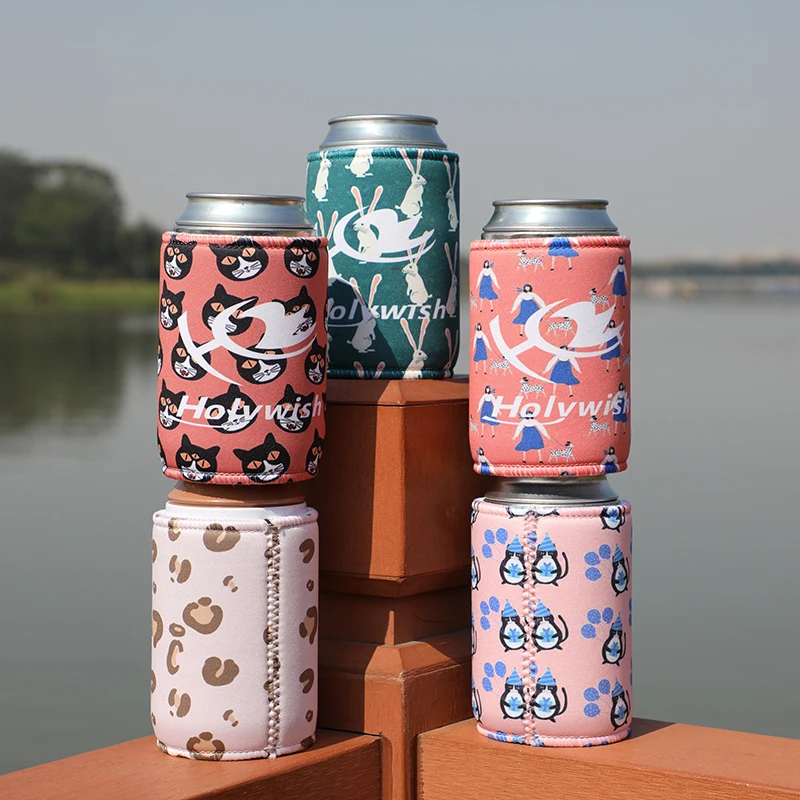 Personalized Reusable 330ml Beer Stubby Holder Carrier Sleeve Neoprene Bottle Can Cooler Drink Sleeve
