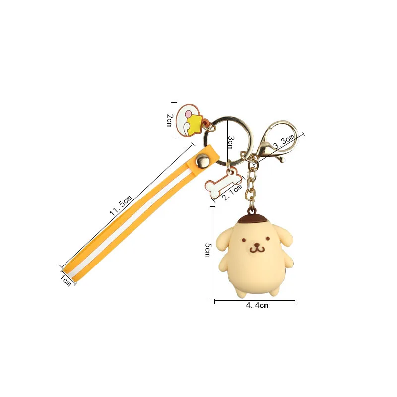 custom cute dog penguin lucky frog cat cartoon 3D  keychain for kids