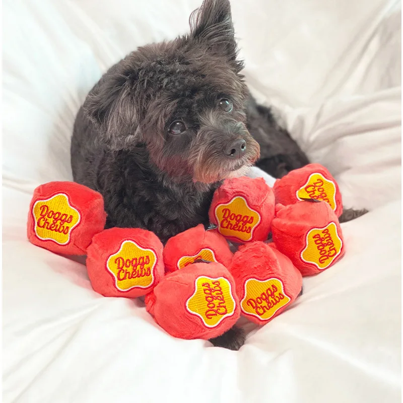 Holiday Sweet Candy Pet Chew Toys Plush Soft Eco Friendly Dog Squeaky Stuffed Toy