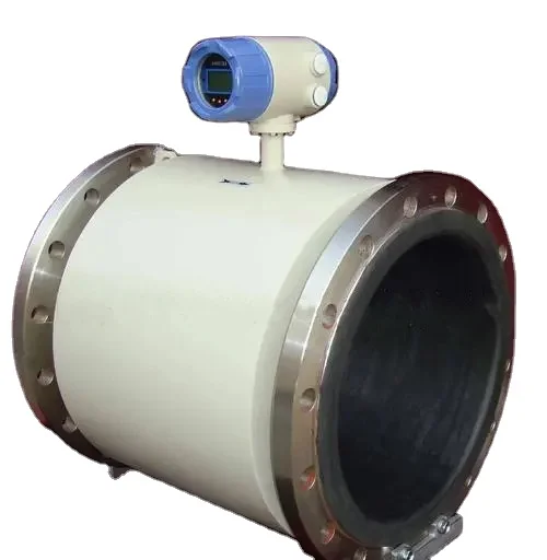 Big pipe size water treatment hard rubber liner electromagnetic flow meter sewage magnetic flowmeter