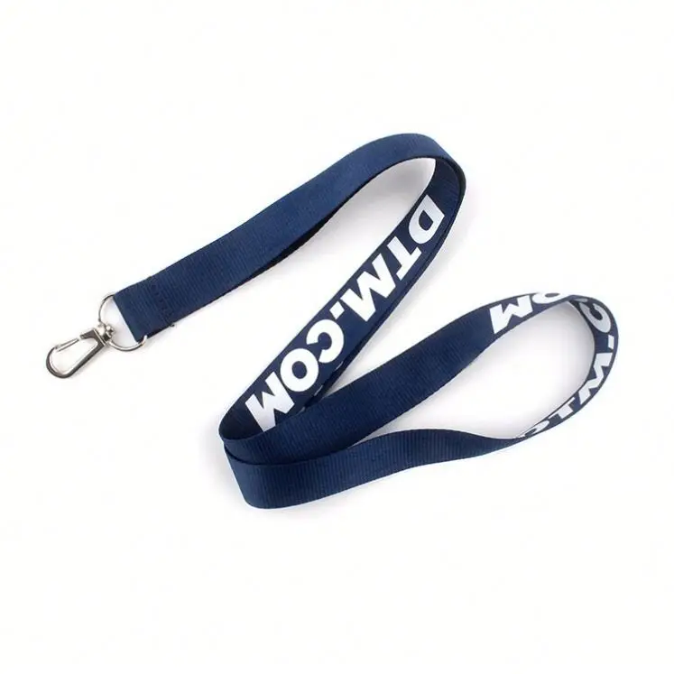 customizable necklace children size printing polyester blue safety buckle football soccer printing lanyard