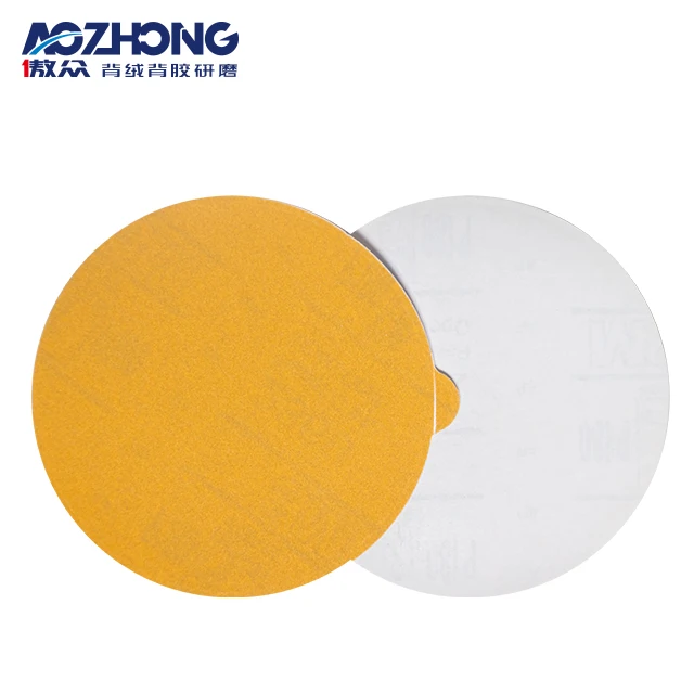 Professional Quality Abrasive Wet Dry Sandpaper Round Sanding Disc Alumina Yellow Sandpaper