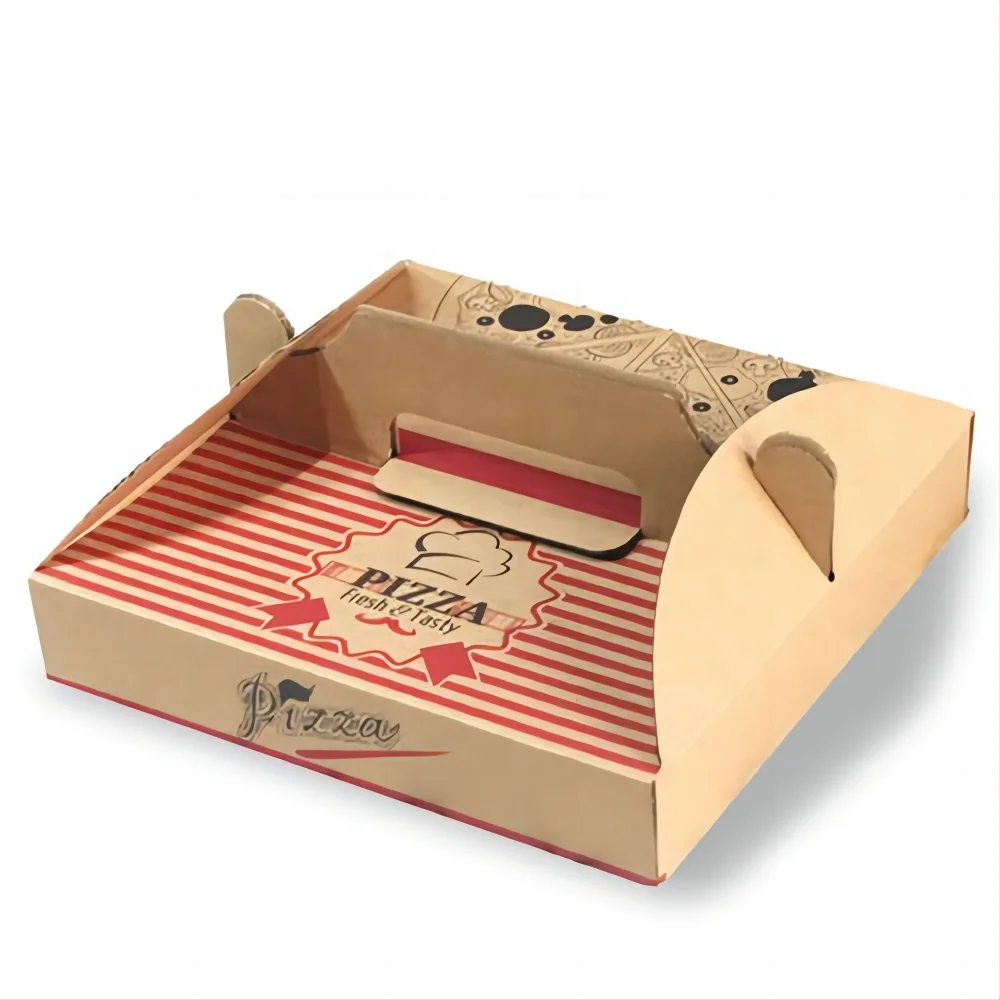 Custom Made 5 7 8 9 10 12 16 20 24 28 32 Inches Corrugated Cardboard Branded Pizza-Box White Pizza Packaging Paper Box For Food