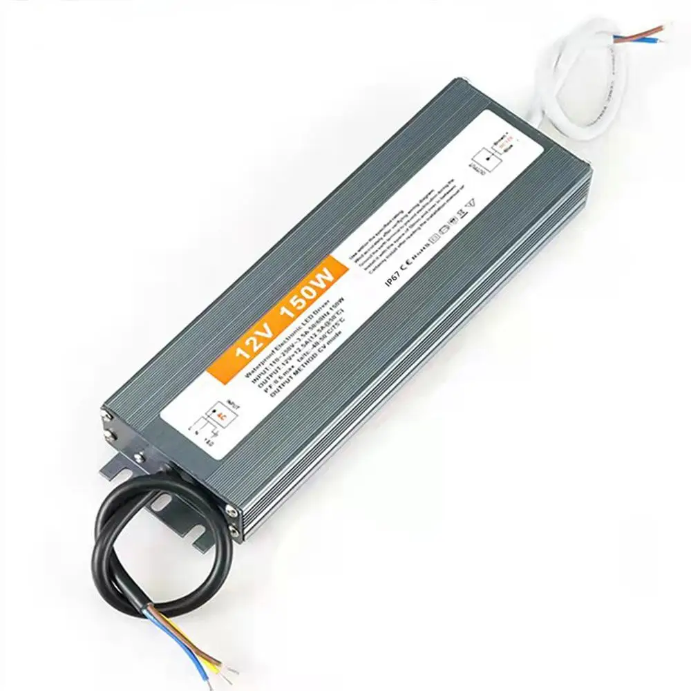 IP68 Waterproof Power Supply 12V 24V Mirror Lighting Touch Sensor Switch Constant Voltage Aluminum Shell Oem Switch Power Supply