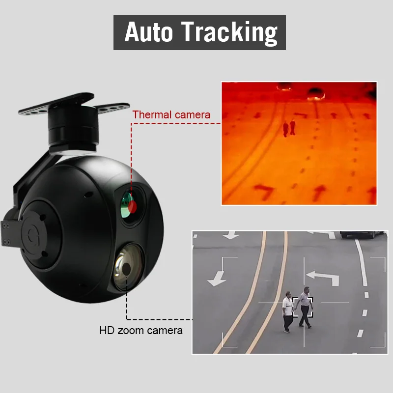 30X EO/IR Dual Sensor Drone Zoom Camera With 360 Degree Night Vision for Iinspection,Surveillance,Search