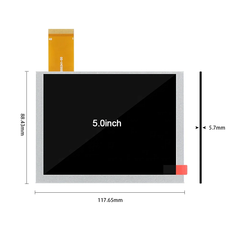 Original 5 inch 640x480 Innolux AT050TN23 V.1 Brightness 350 RGB 40 Pins FPC interface LCD module for Digital photo Frame