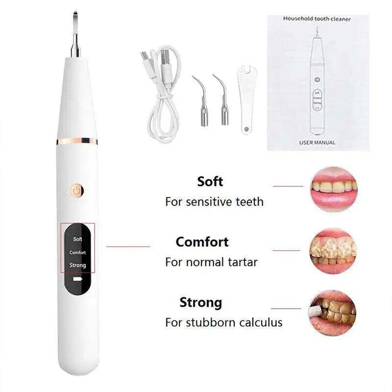 Sale 2022 new Household Device Whitening Tool Stain Kit Calculus Electric Plaque Remover For Teeth Ultrasonic Tooth Cleaner