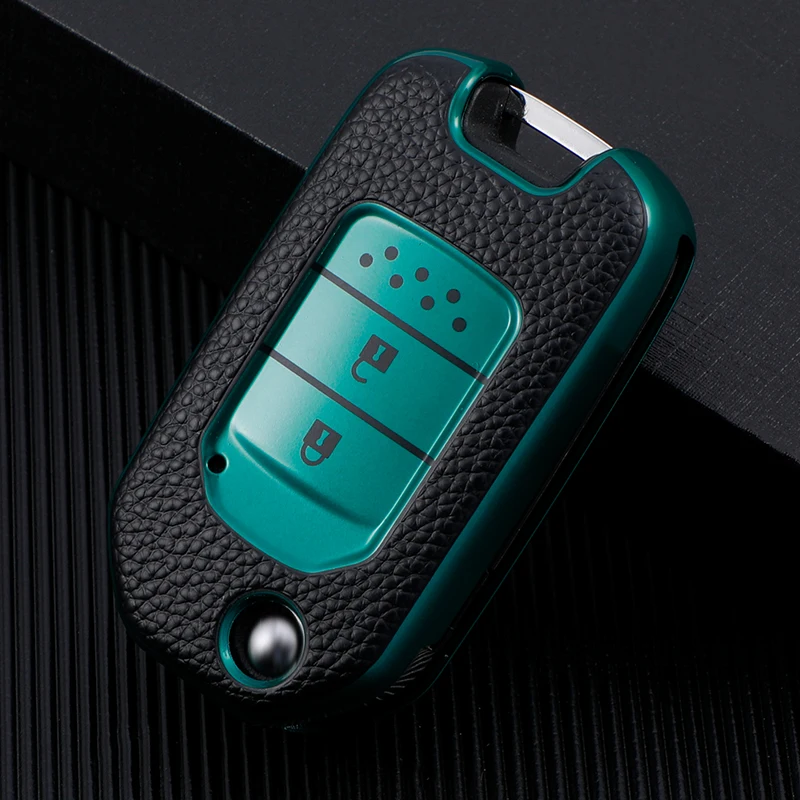 New design for Honda flip key cover, soft TPU leather car key cover ,cove case for Honda