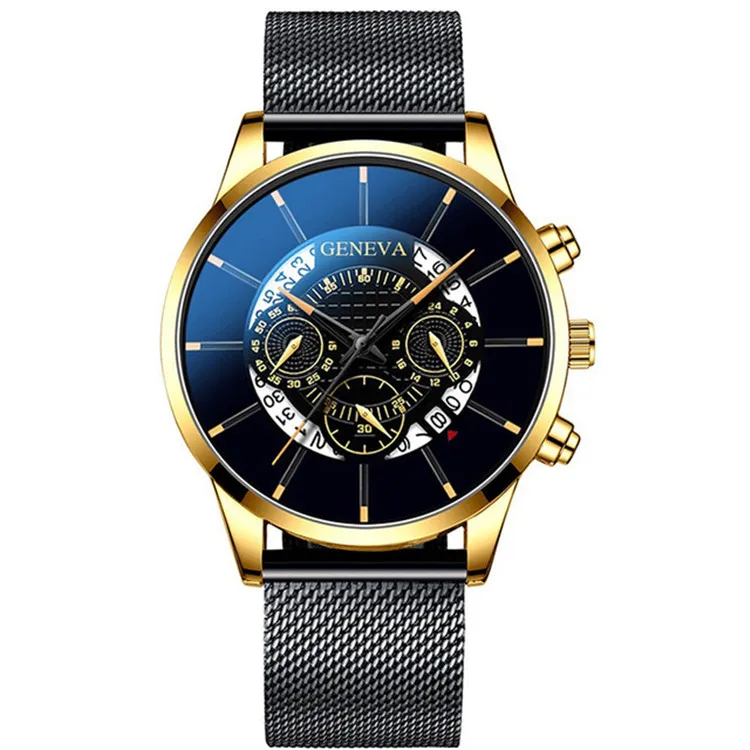 OEM Business casual lady bracelet wrist watches Transparent hollow non-mechanical men and women mesh belt calendar ladies watch