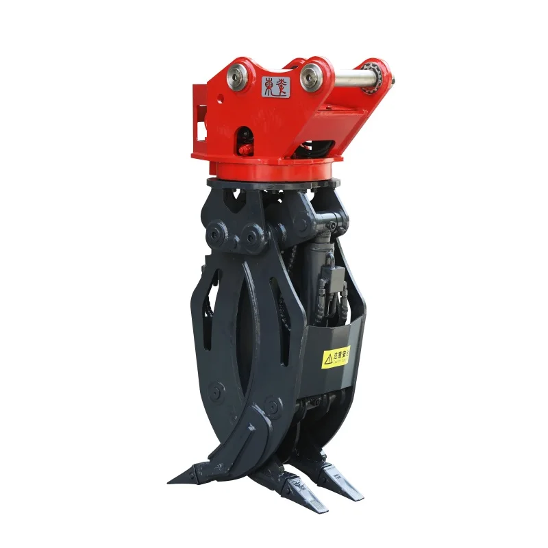 Mini Excavator Hydraulic Rotating Boom Scrap Metal grapple bucket