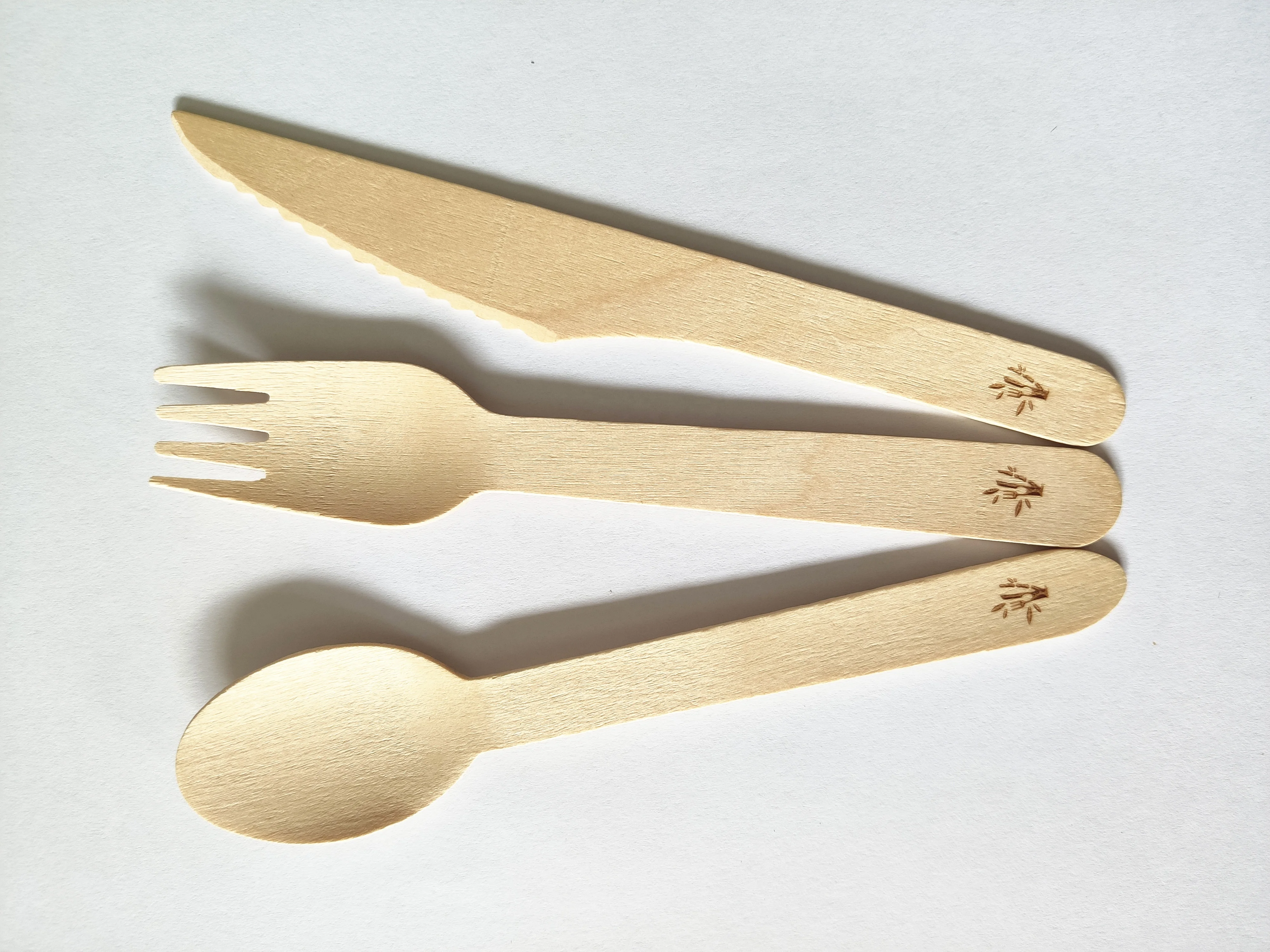 Customized Branding Disposable Wooden Fork / Spoon / Knife