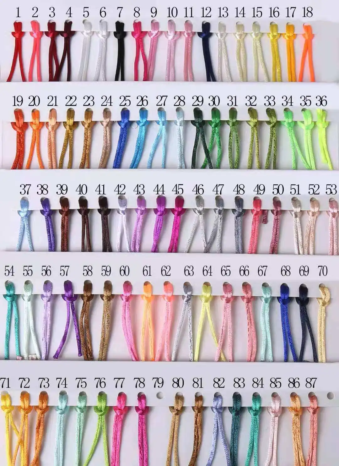 1.5mm Polyester Rattail Cord Satin Wire Stock DIY Jewelry Findings 100% Polyester round Shape for Shoes Garments Bags
