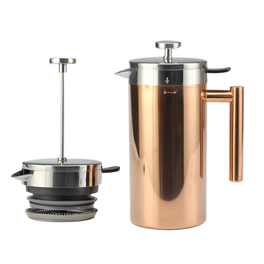Double Insulated 304 Stainless Steel Coffee Press,Stainless Steel French Press