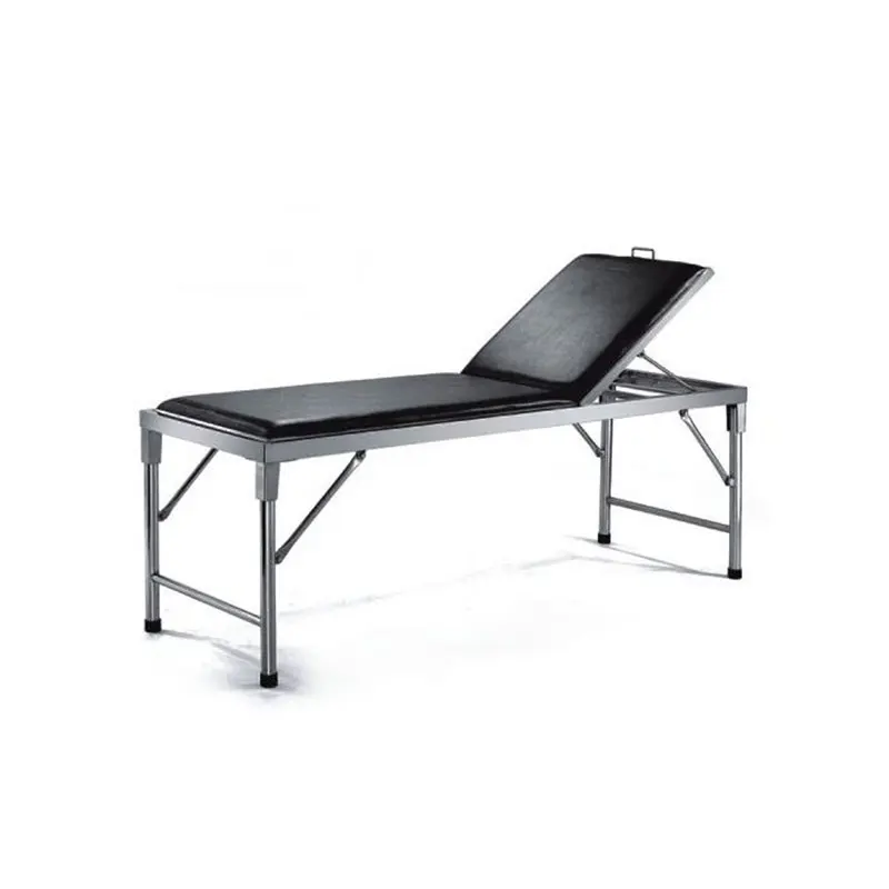 Hospital furniture MY-R024C medical Stainless steel Flat examination couch with high density foam mattress