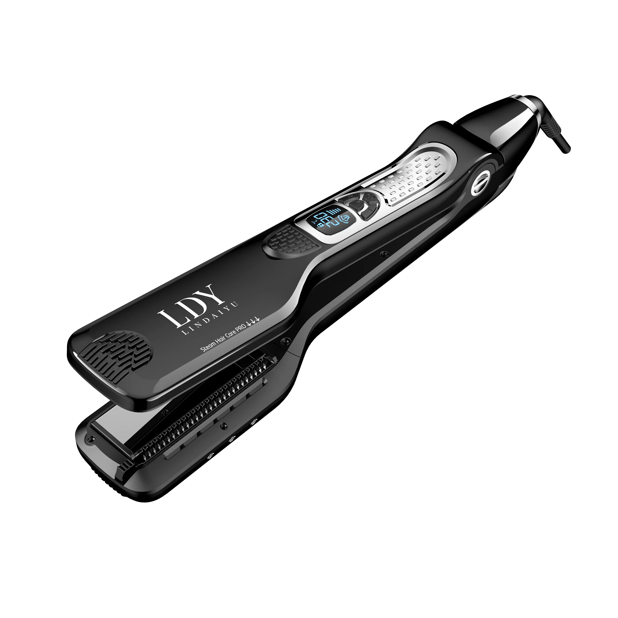 Hair Steam Iron Flat Magic Irons Straightener Machine Steamer Professional Ceramic Electric LCD Guangdong ABS Plastic 250W US.EU