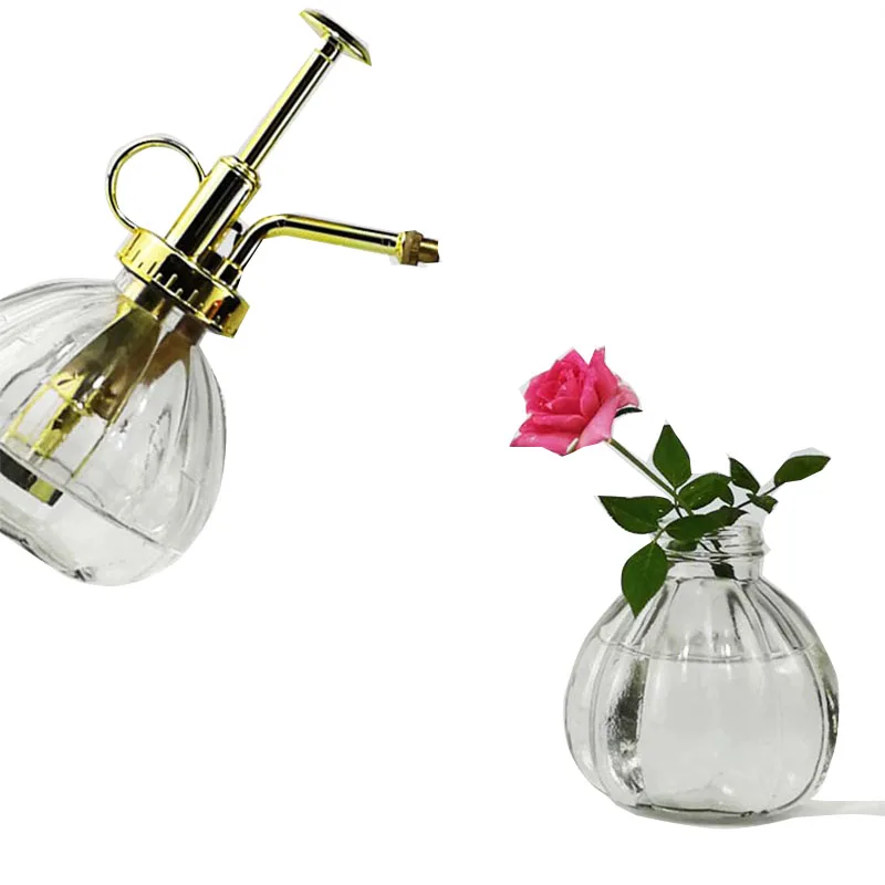 250ml glass pumpkin decorative golden  mini water sprayers  for the plants and flowers home and garden