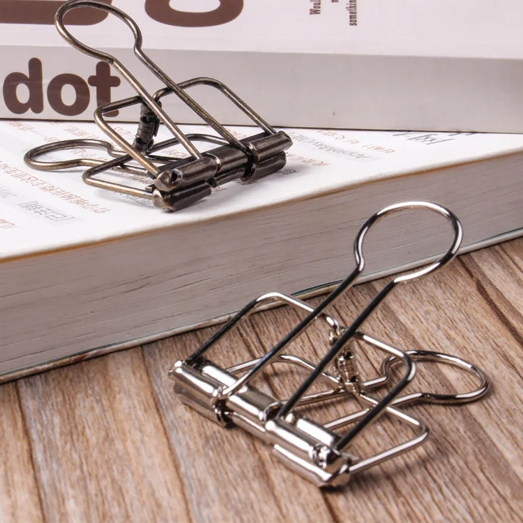 4 size 0.75 inch  0.98 inch 1.25 inch 2 inch  Brass skeleton binder clip