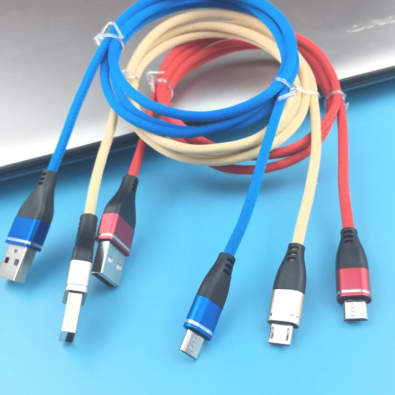 
Clearance sale for new style high quality weave cloth fast charging usb data cable 1m 3ft cables in stock for all kind cellphone 