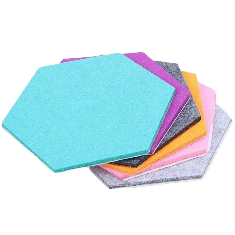 
Hexagon wall sticker felt board nordic pin memo board 