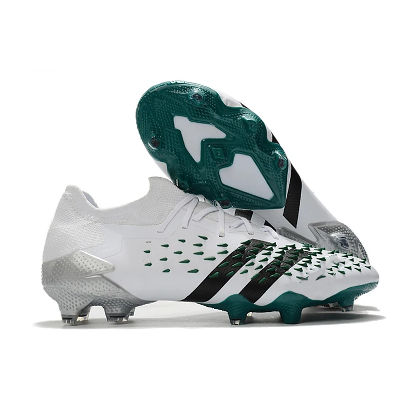 Mens White Black Football Socks Bags Predator Freak .1 FG Soccer Shoes,  Firm Ground Cleats Customize FG Predator Freak Boots