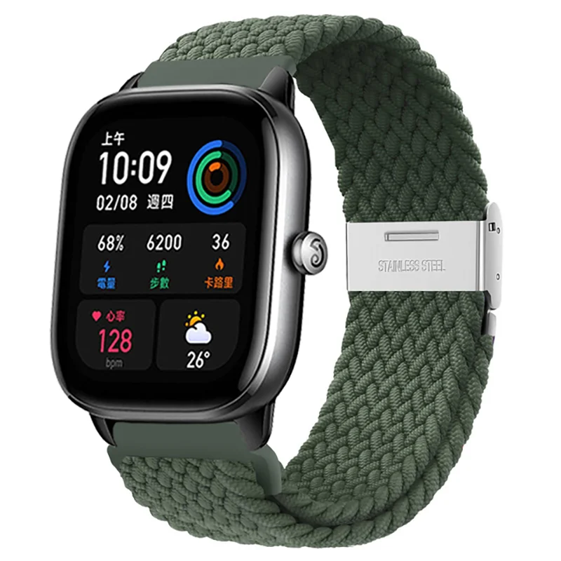 Плетеная Одиночная Петля 20 мм 22 для Amazfit GTS 4/2/2e/GTS2 Mini/GTR 4/2/2e/3/Pro 47 универсальный ремешок часов Bip