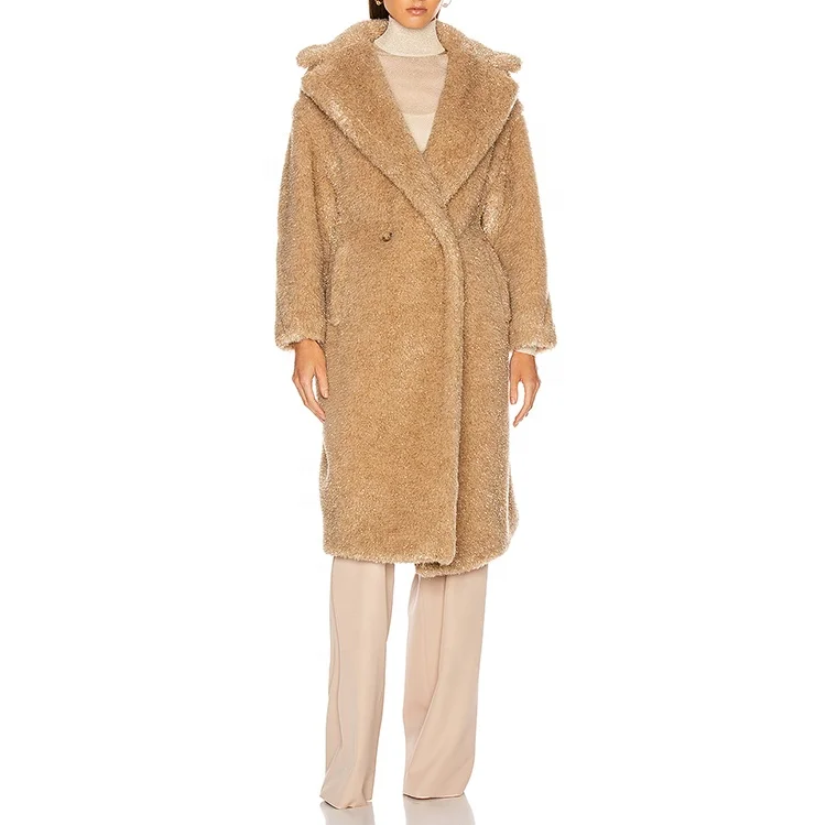 Latest fashion design high quality custom shearling fur coats for woman trendy