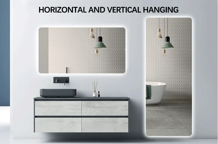 Environmental Defogger Dimmer LED Bathroom Smart Mirror with Touch Switch