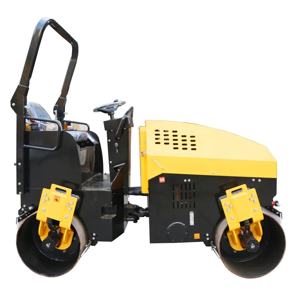 2 Ton Construction Road Roller Asphalt Vibratory Compactor Roadway Roller Industrial Work Use Rollers