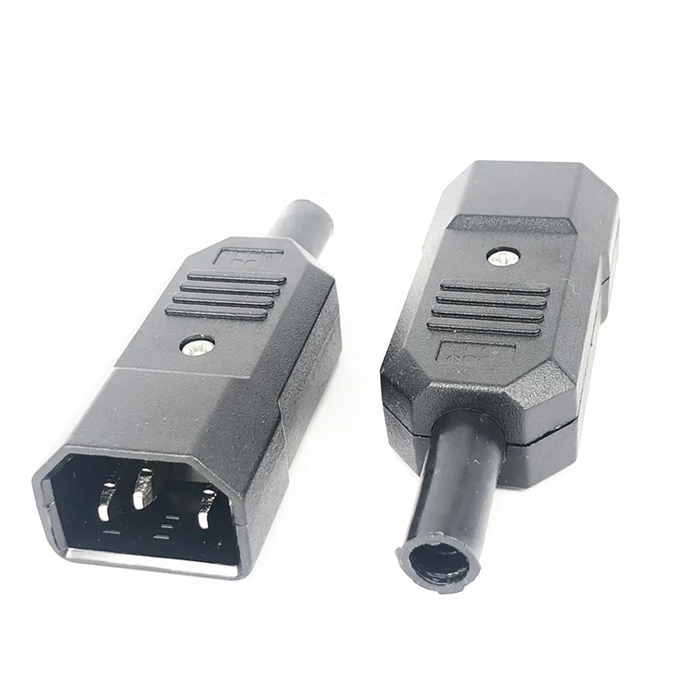 Wholesale IEC320 C14 Plug AC250V 10A c14 connector wall plug cord removable assembly wiring Electric Socket Outlet power plug