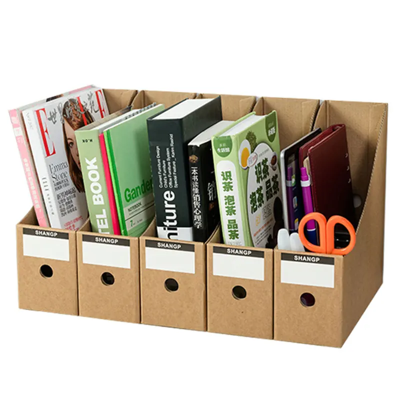 
Foldable environmental protection folder office school desk storage file rack desktop paper storage box magazine Organizer Rack 