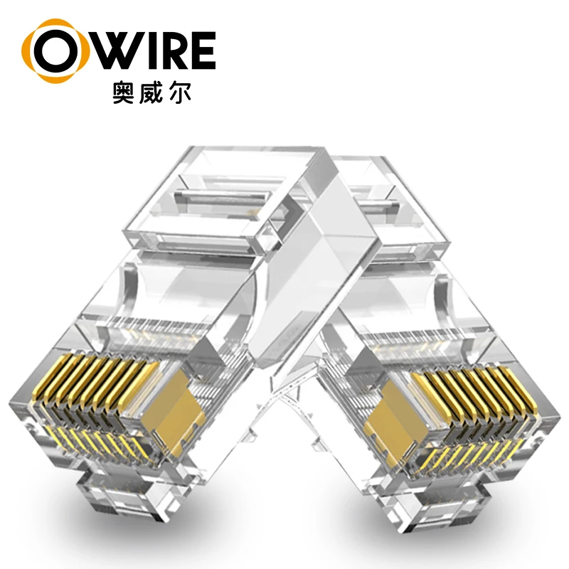  Высококачественный Cat5e CAT6 CAT7 RJ45 разъем для многожильного твердого сетевого кабеля 8P8C позолоченный с