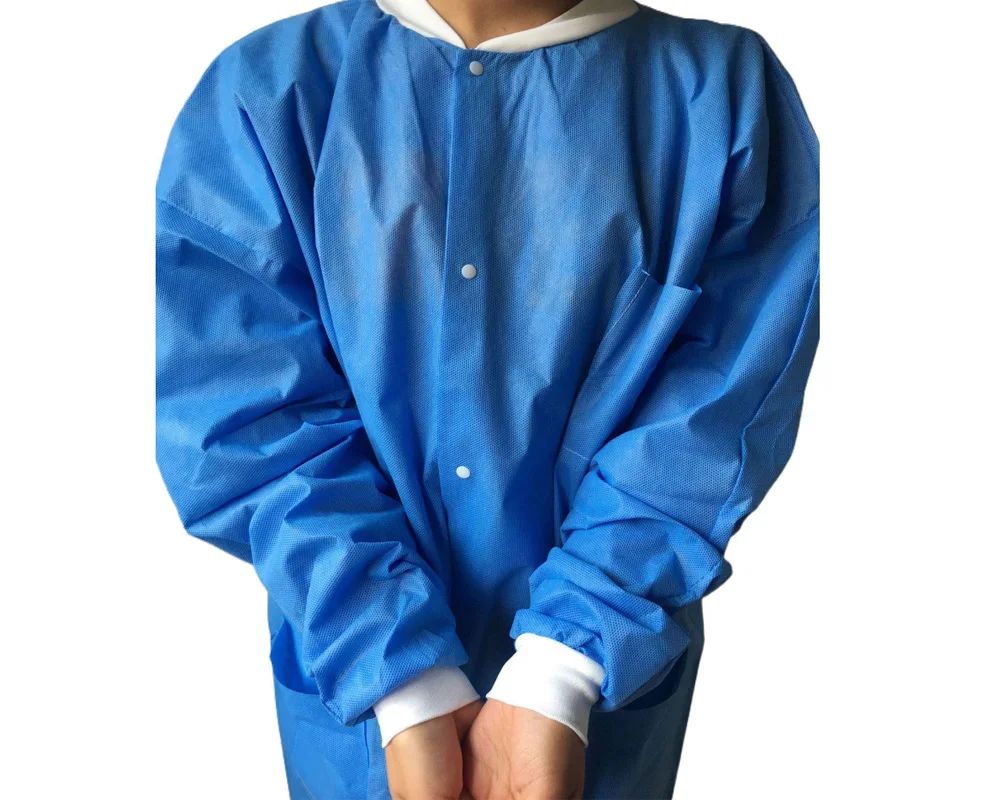 Hot selling disposable lab coat doctor nonwoven fabric hospital gown