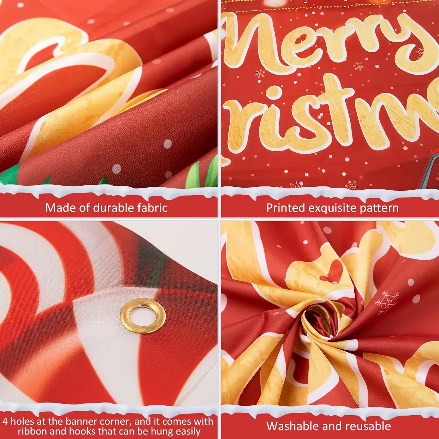 Custom christmas decoration gifts mini flag background banners for doors christian christmas banner