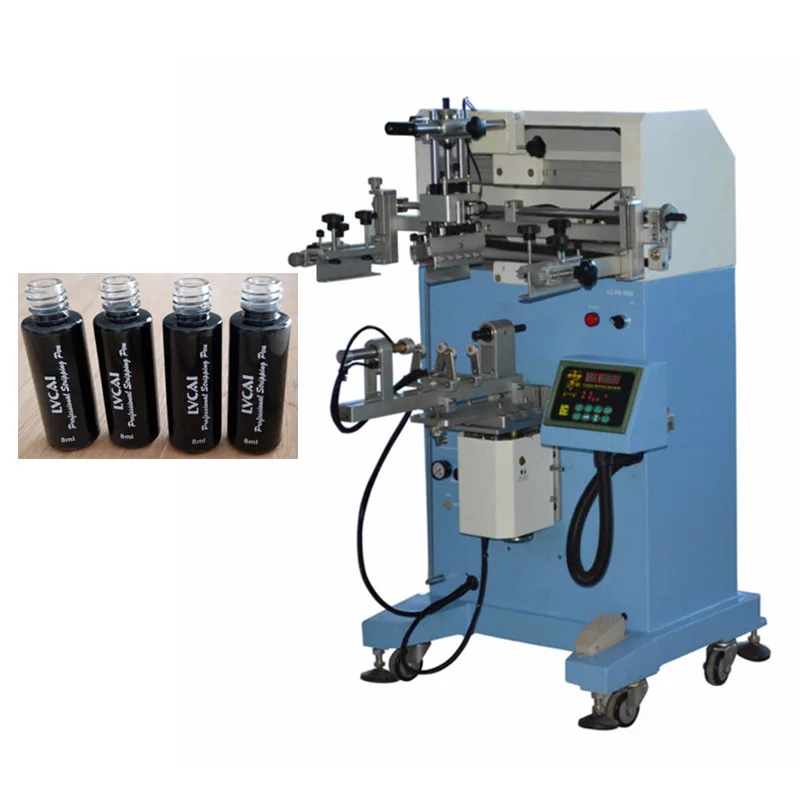 New Semi Automatic Silk Screen Printing Machine For Plastic Glass Cosmetics Bottles Paper Cup