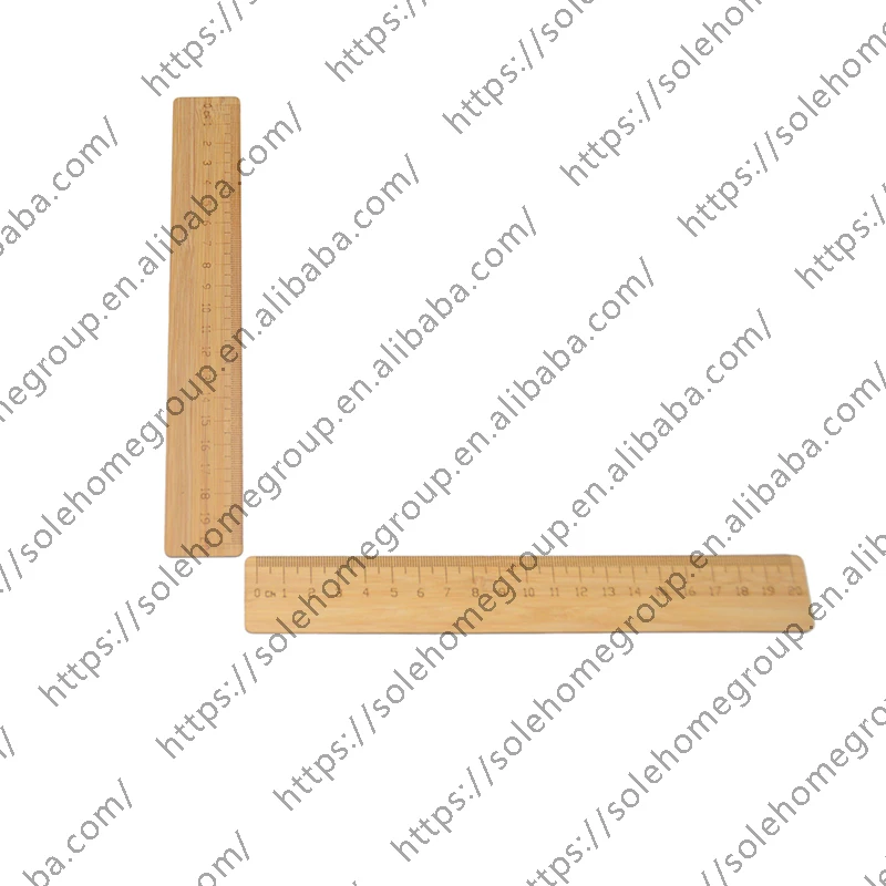 8 inch bamboo rectangle ruler wooden sewing ruler laser cutting bamboo metric ruler