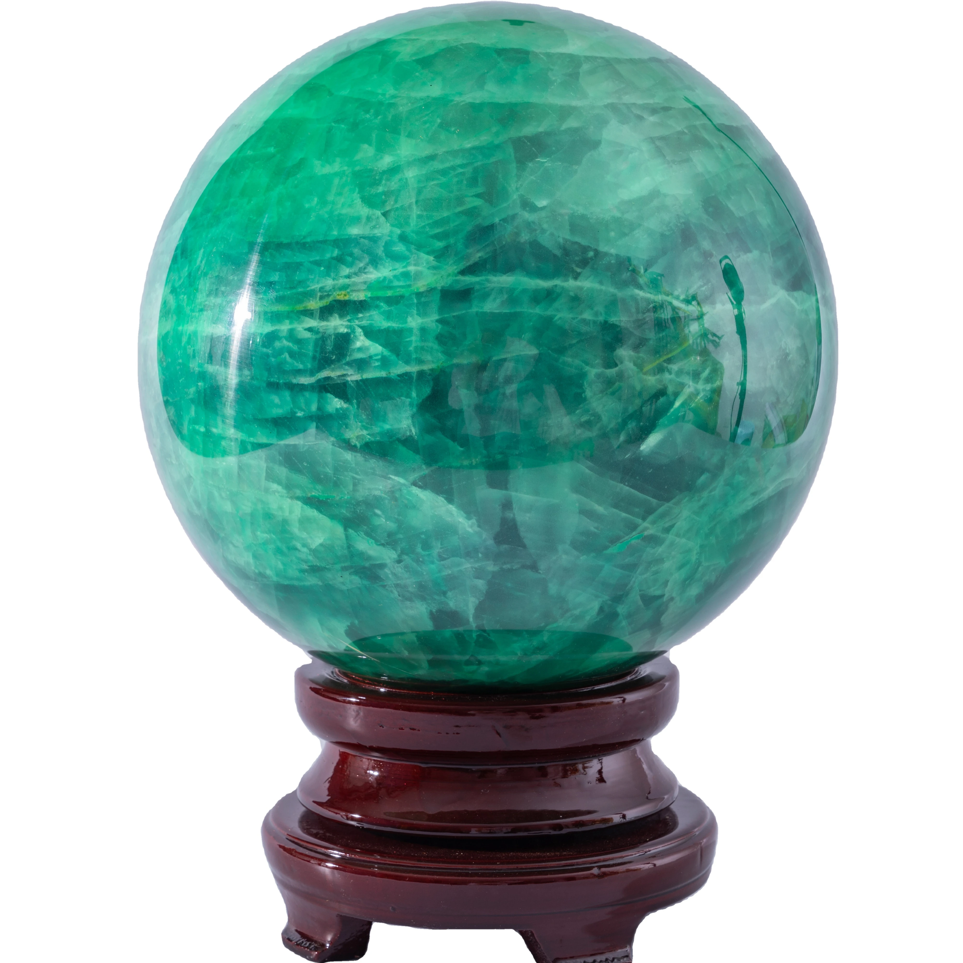 Legendary luminous pearl with nice color, Hand Carved  Fluorite handicraft curving stones gifts