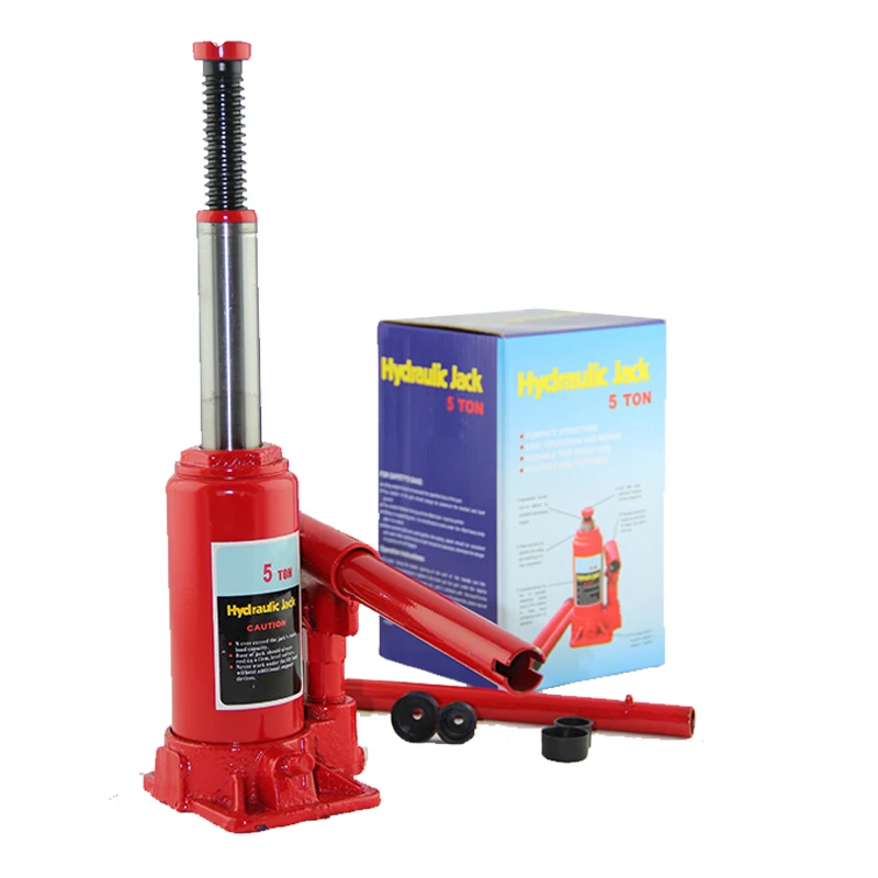 Wheelsky TUV portable screw mini car jack small lift 5 ton hydraulic bottle jack