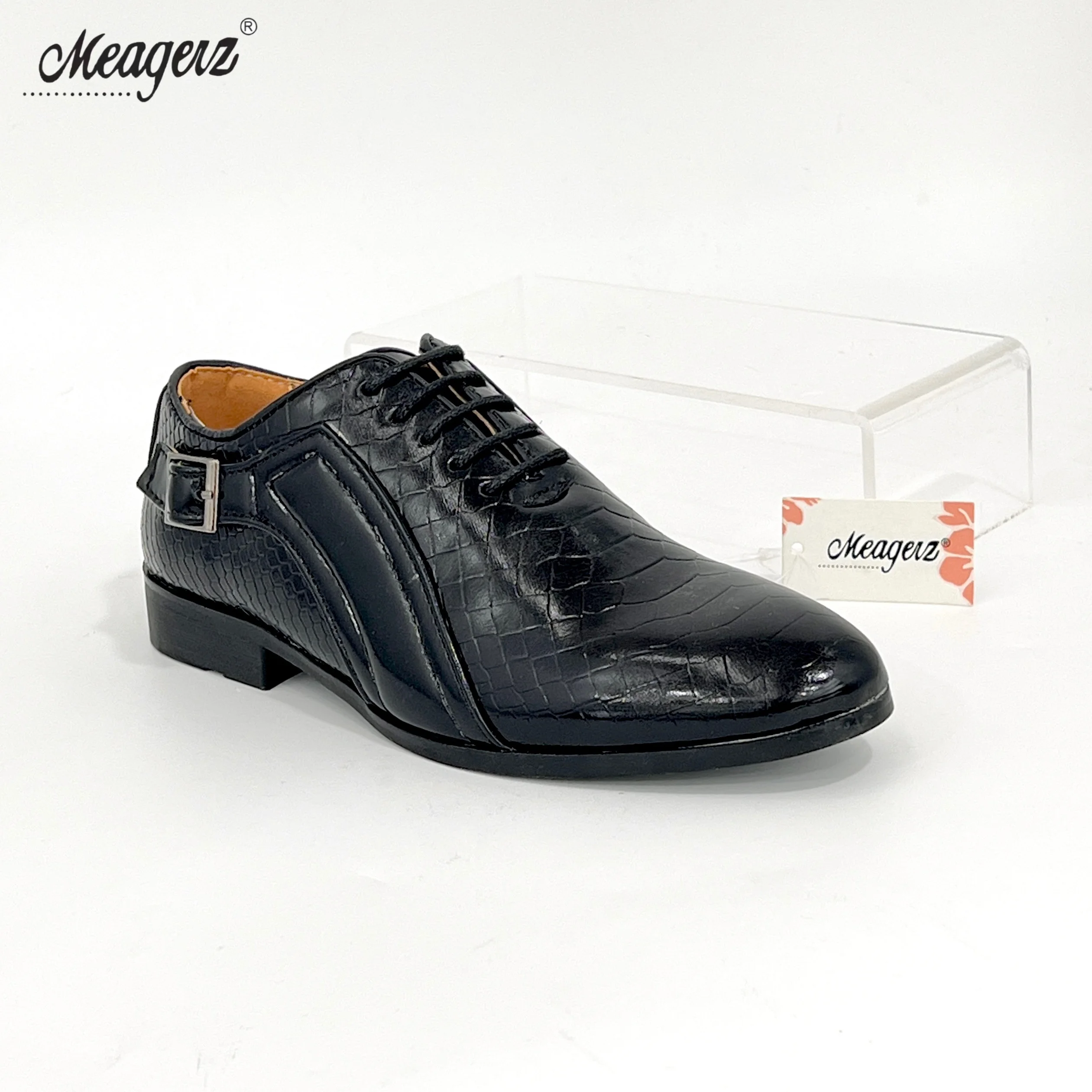 Оптовая продажа Высококачественная Дизайнерская обувь новая кожаная для мальчиков Повседневная Деловая Рабочая черная кофейная на шнуровке