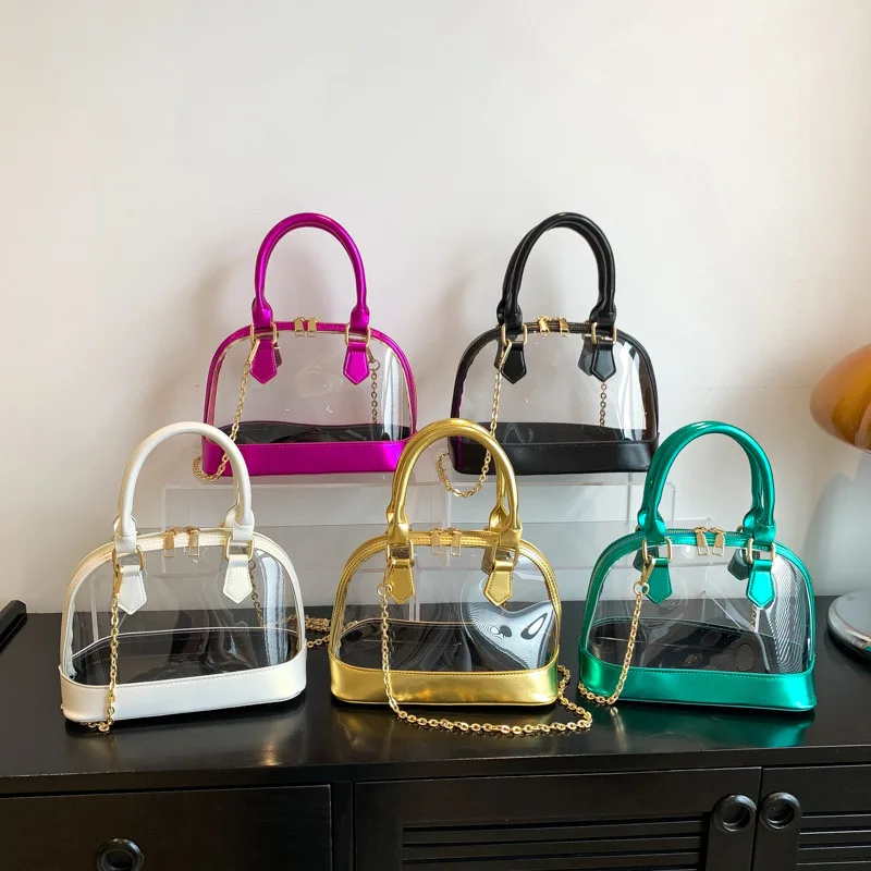CPC Wholesale Transparent Handbags Light Lady Beautiful Luxury Bags Lady Design Purses For Ladies