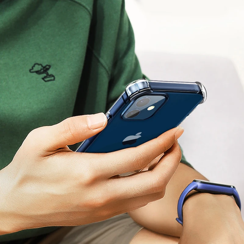  Прозрачный чехол для Iphone 7 8 XR XS противоударный сотового телефона силиконовый прозрачный на заказ Apple 11 12 Mini Pro