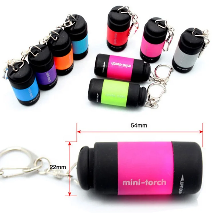 Factory Custom Logo LED Flashlight Keychain