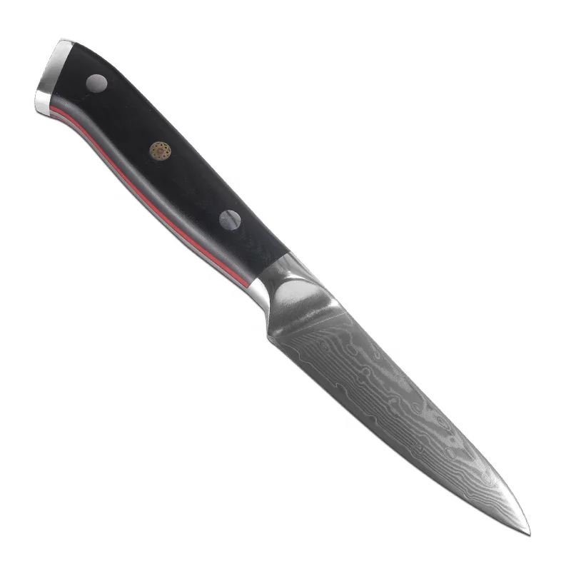 3 5 дюймовый кухонный нож из дамасской стали с ручкой G10 дамасский Нож Для Чистки