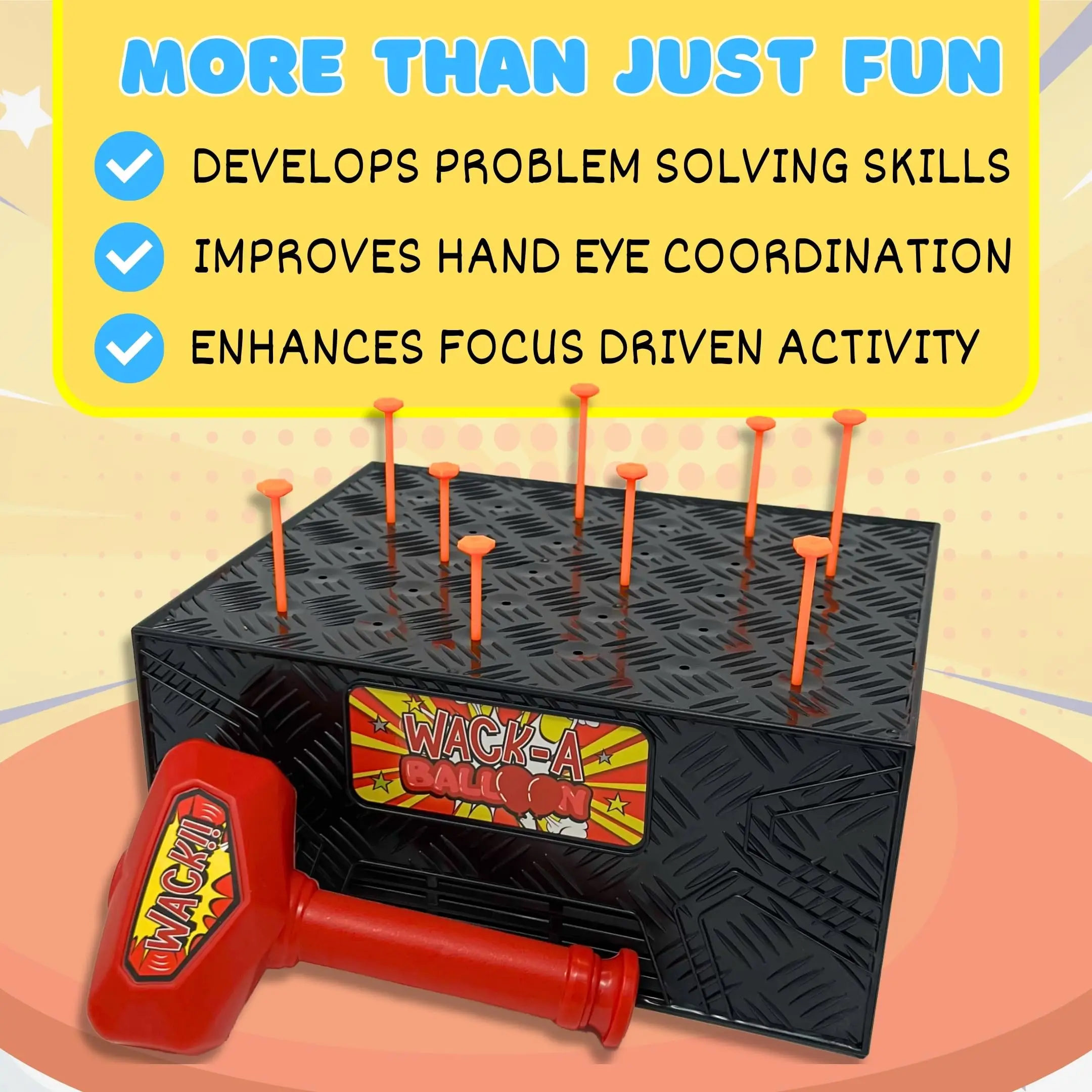 Wack A Balloon Social Media Viral Strategy Board Game 2024 New Explosion Balloon Popping Game for Solo or Group Fun