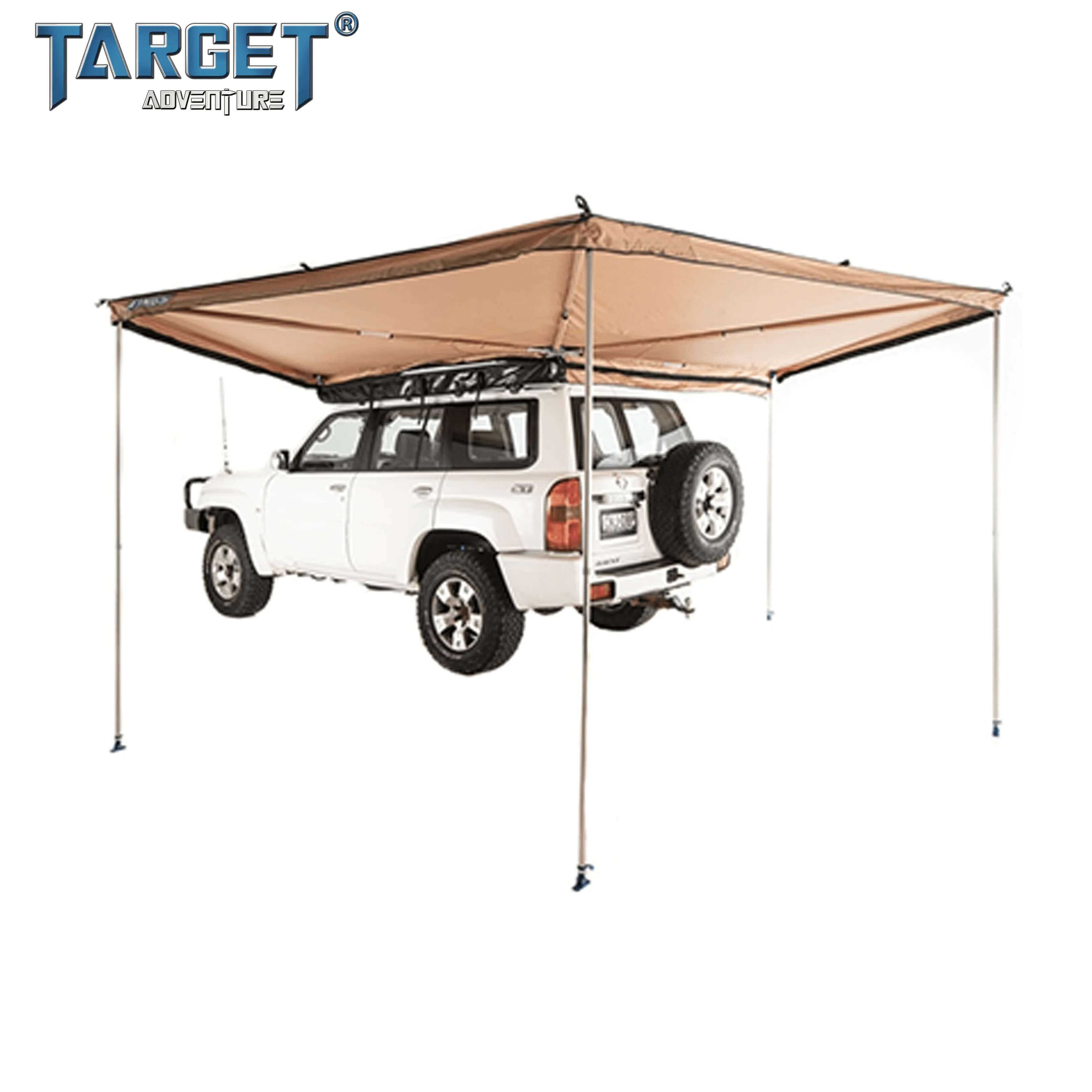 Australia USA 270 x 2m round awning auto side tent vehicle off road accessories tent roof rack tent camping outdoor adventure