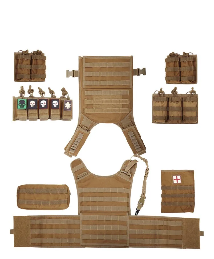 Multifunctional Waterproof Tactical Vest for Outdoor Survival Training Detachable and Reconfigurable Chest Vest