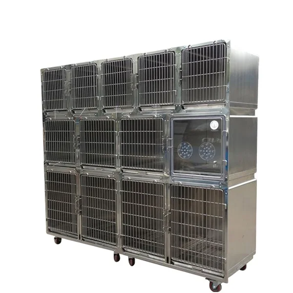 Medical Equipment 304 Stainless Steel Pet Cage animal cages veterinary combination cages for pet clinic